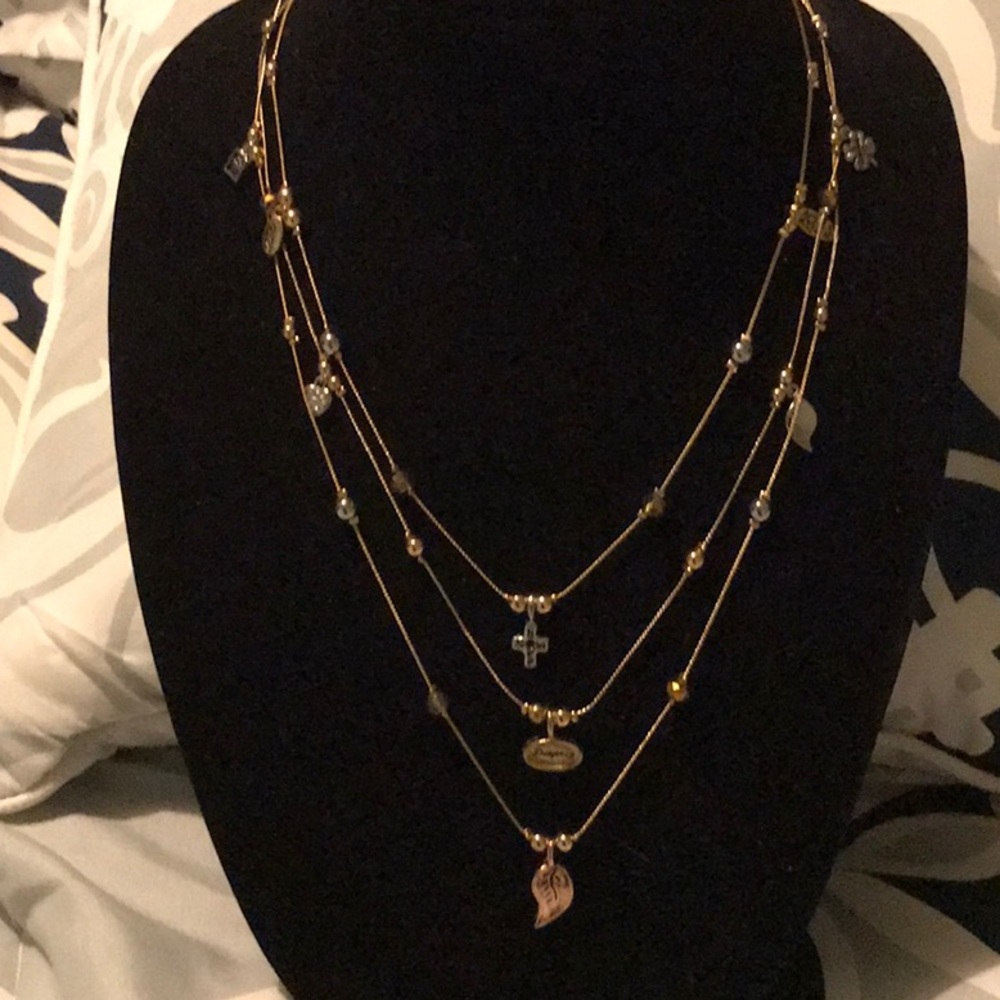 Cute necklace with charms with matching earrings